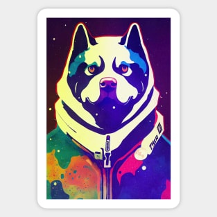 Astronaut malamute portrait Sticker